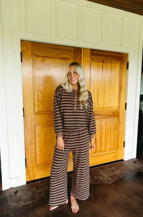 Emory Striped Top - Brown/Black