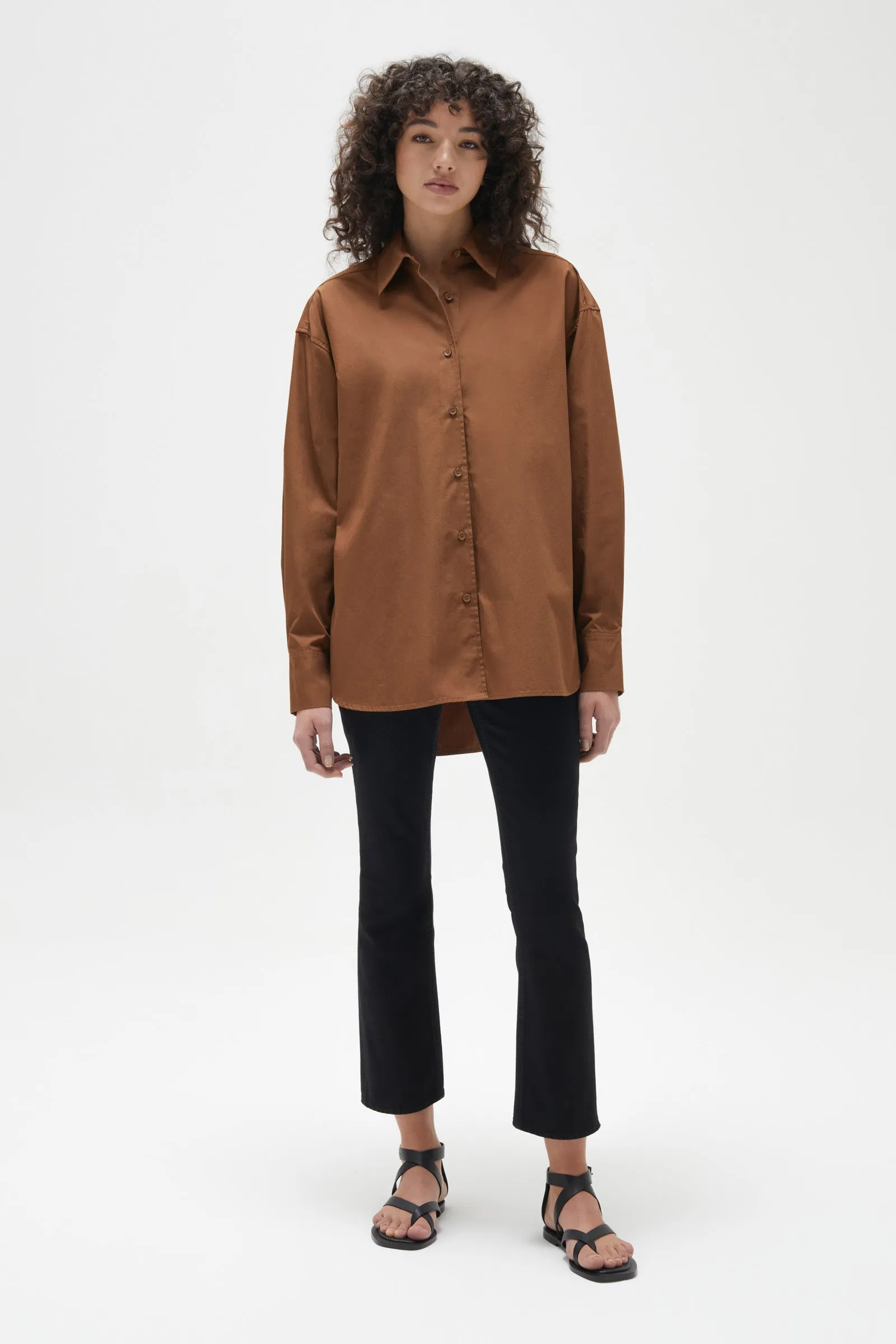 Everyday Poplin Shirt Burnt Ochre