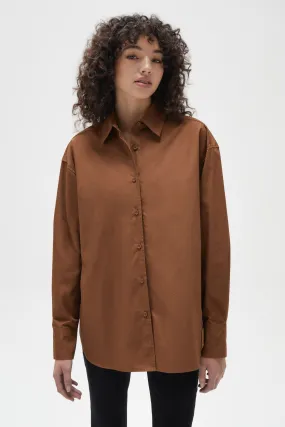 Everyday Poplin Shirt Burnt Ochre