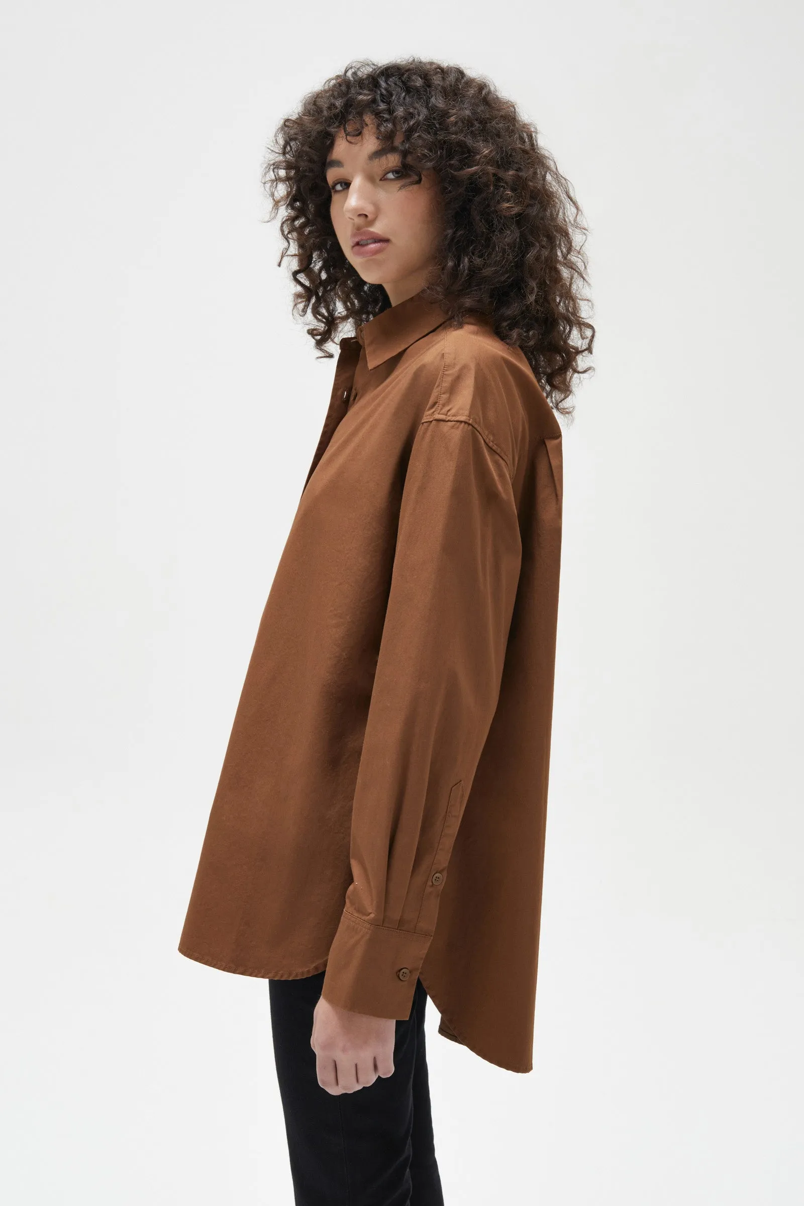 Everyday Poplin Shirt Burnt Ochre