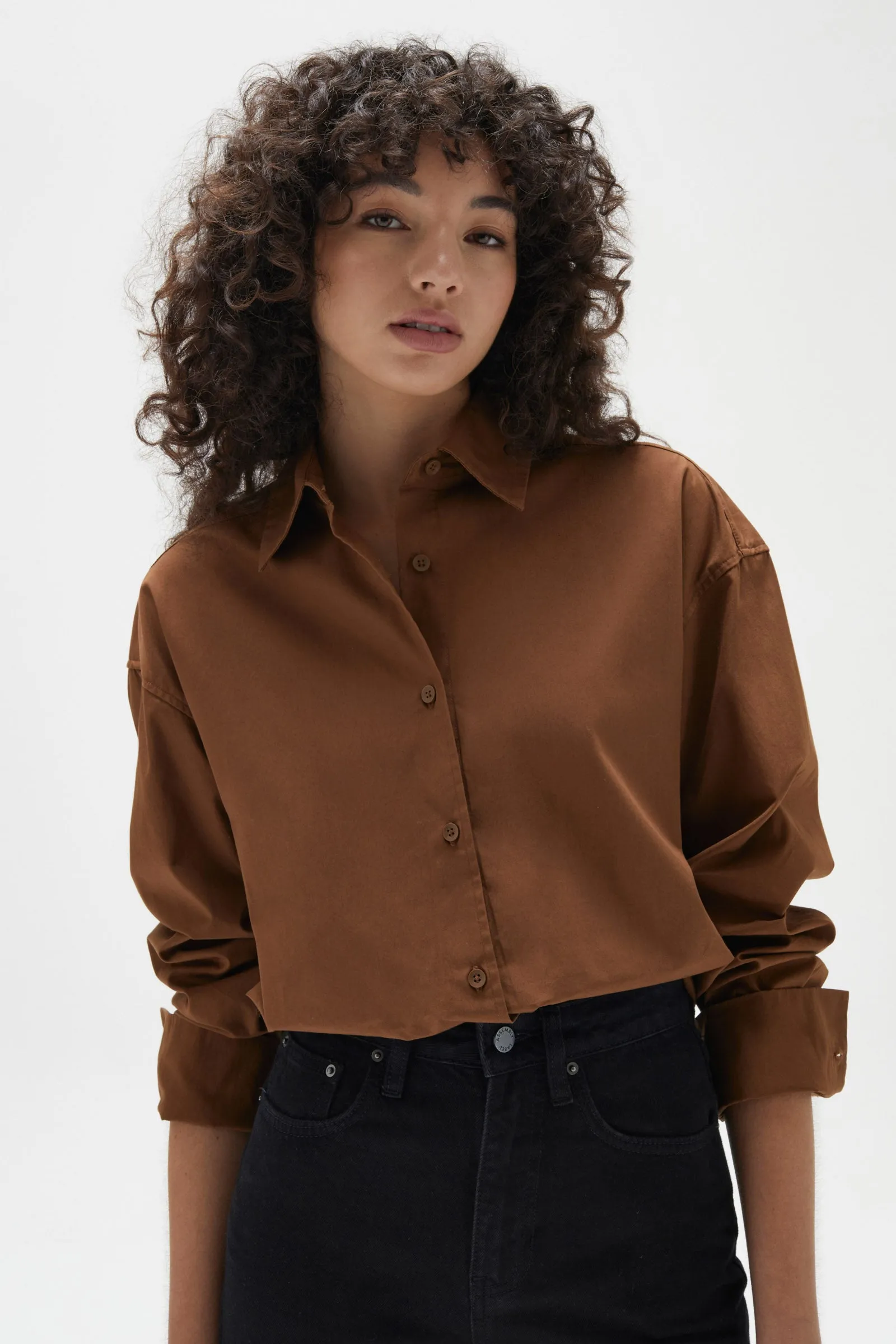 Everyday Poplin Shirt Burnt Ochre