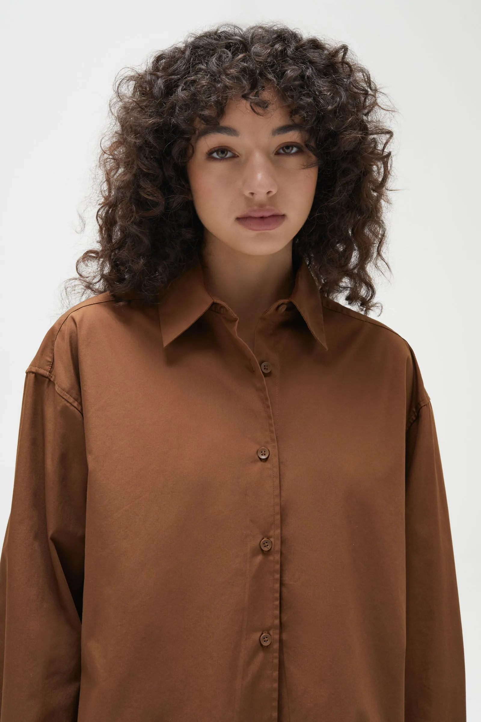 Everyday Poplin Shirt Burnt Ochre