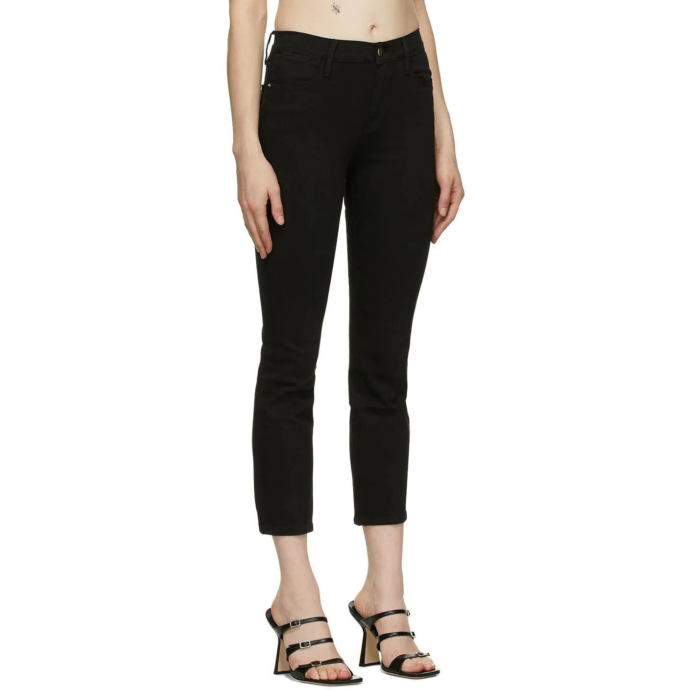 Frame Black 'Le High Straight' Jeans