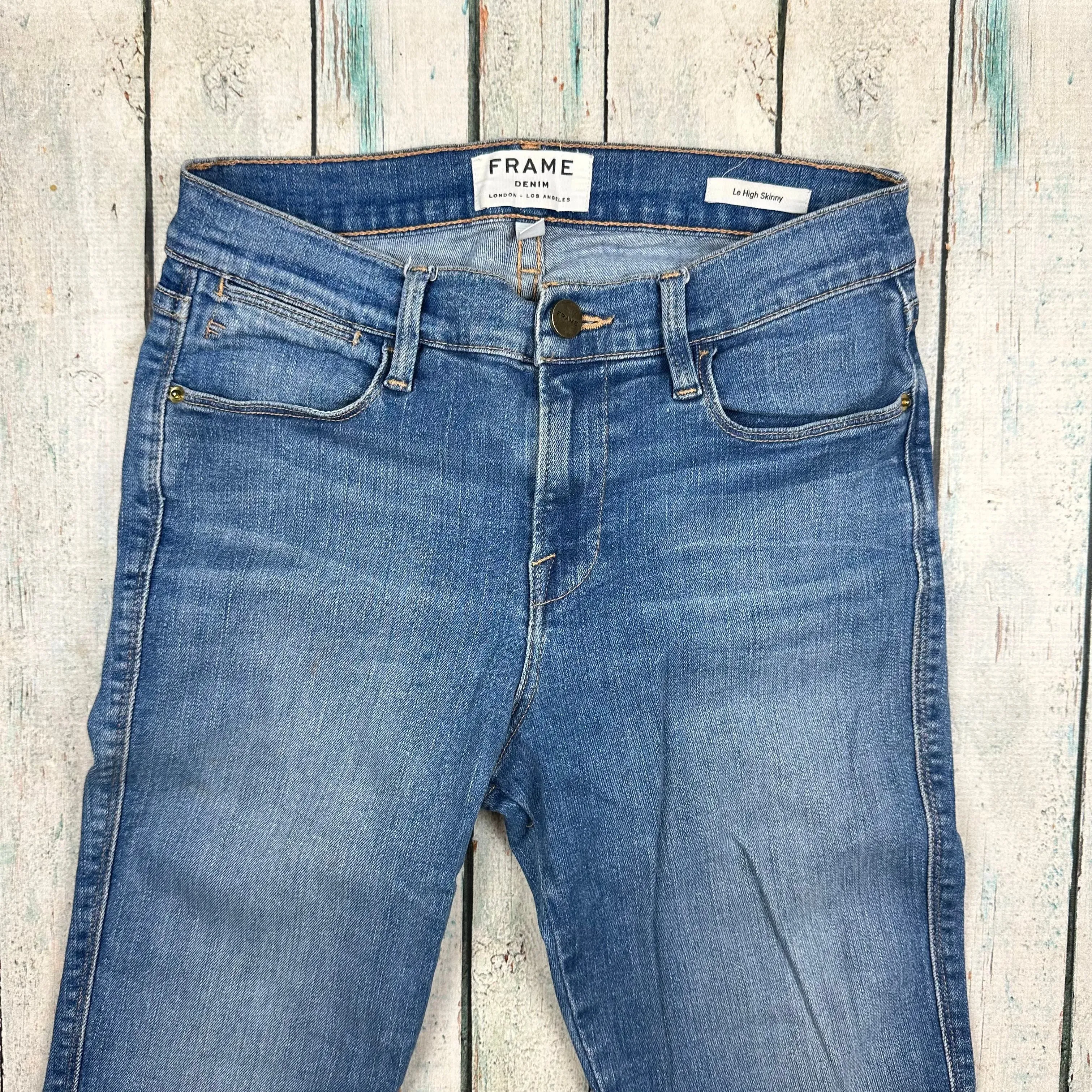 Frame Denim 'Le High Skinny' Busted Knee Jeans -Size 26 or 8AU