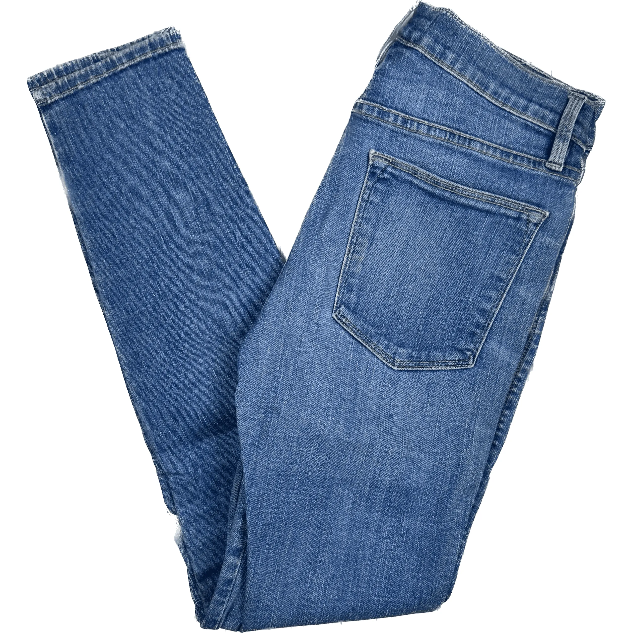 Frame Denim 'Le High Skinny' Busted Knee Jeans -Size 26 or 8AU