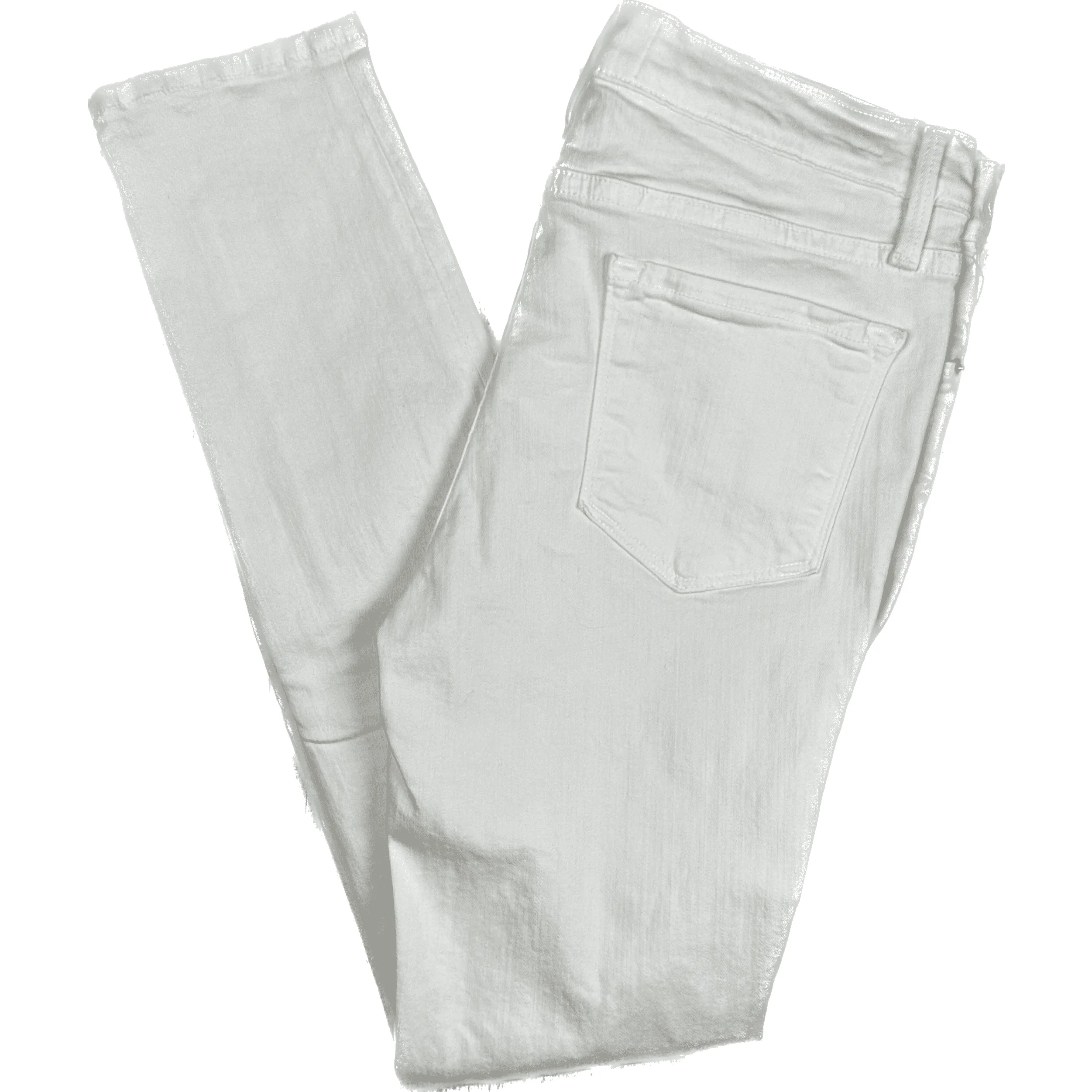 Frame Denim 'Le Skinny de Jeanne' White Busted Front Jeans -Size 29