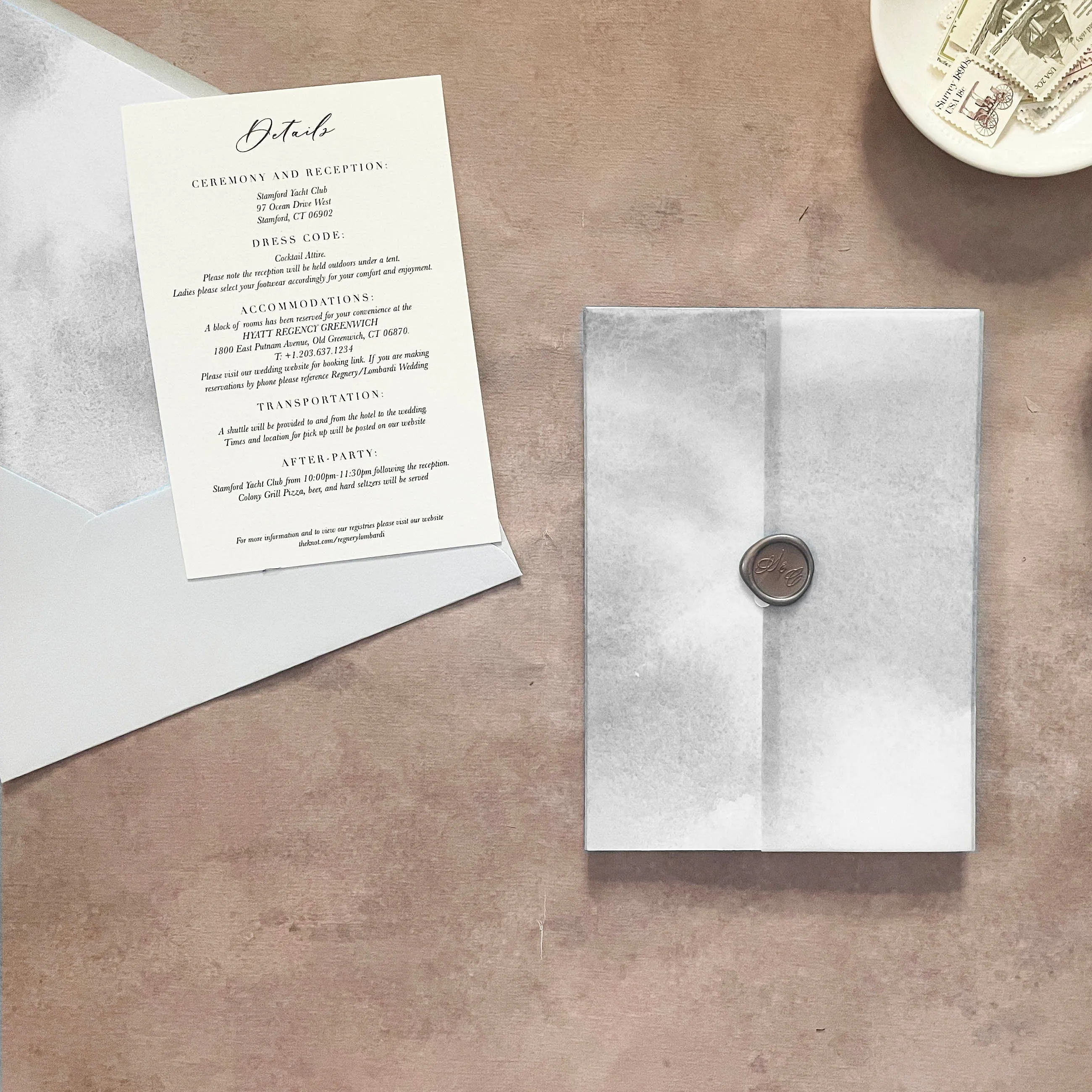 Grey Watercolor Vellum Wrap | A7 or A6 | Set of 10