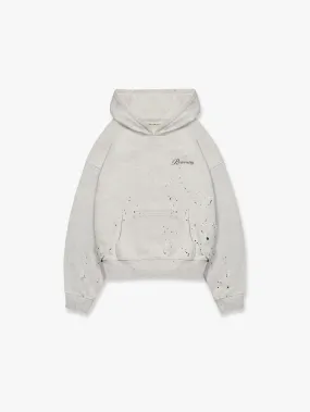HOODIE SPLATTER EFFECTS - MELANGE GREY