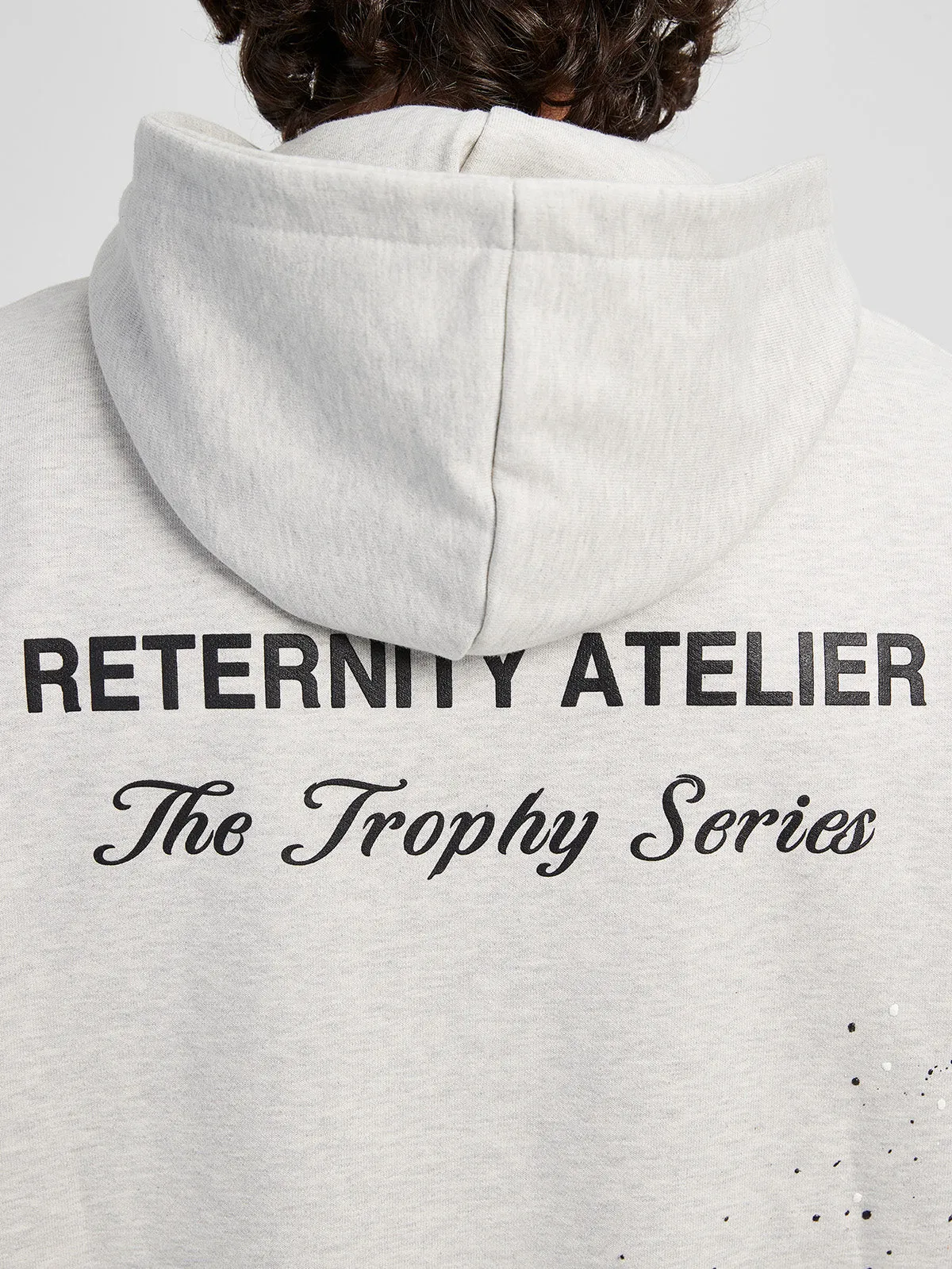 HOODIE SPLATTER EFFECTS - MELANGE GREY