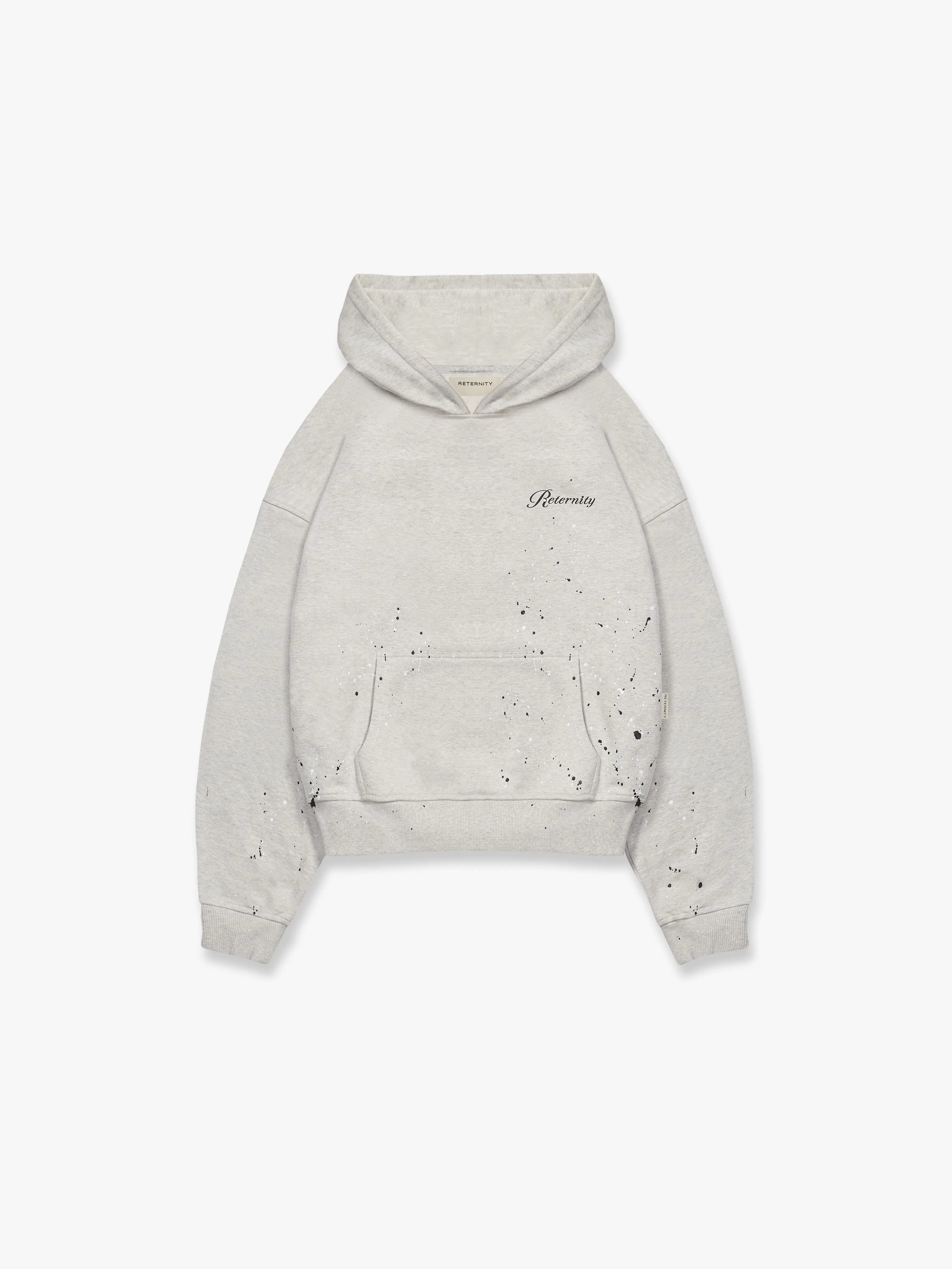 HOODIE SPLATTER EFFECTS - MELANGE GREY