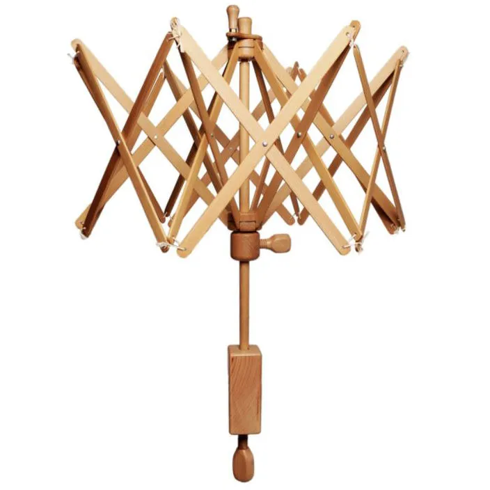Knitpro Swift - holds hanks or skeins while you wind your yarn - Handcrafted in Birchwood