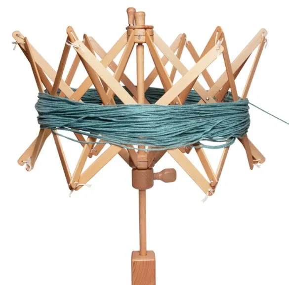 Knitpro Swift - holds hanks or skeins while you wind your yarn - Handcrafted in Birchwood