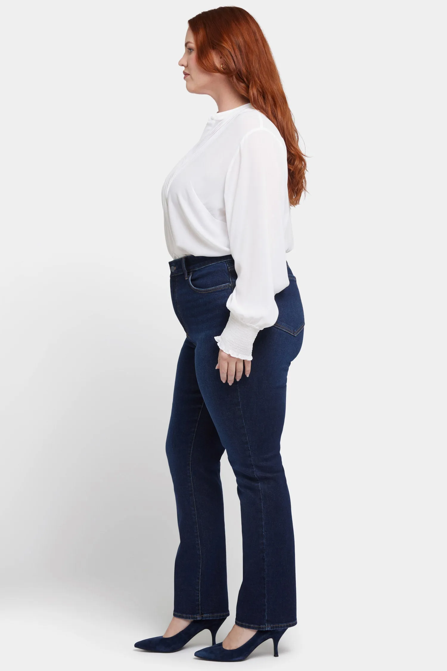 Marilyn Straight Jeans In Plus Size - River Bridge