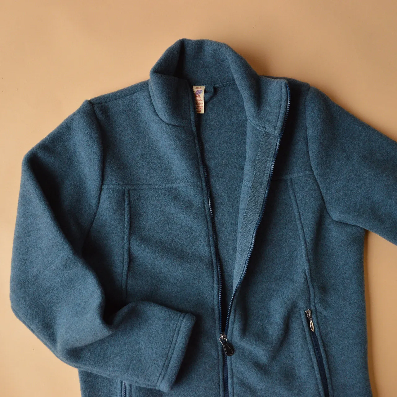 Mens Atlantic Zip Jacket - 100% Organic Wool Fleece (Size M-L) - Limited Stock!