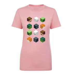 Minecraft Character Blocks Women's Short Sleeve T-Shirt