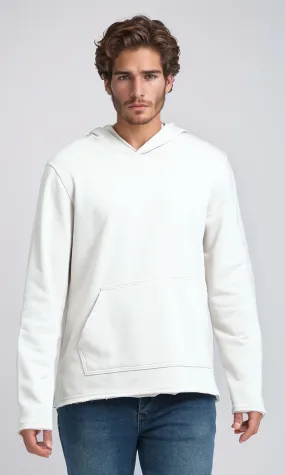 O202187 - Solid Long Sleeves Hoodie - Light Beige