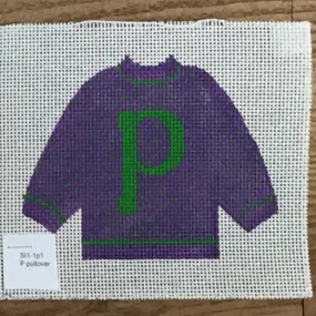 P Pullover Sweater Needlepoint Canvas