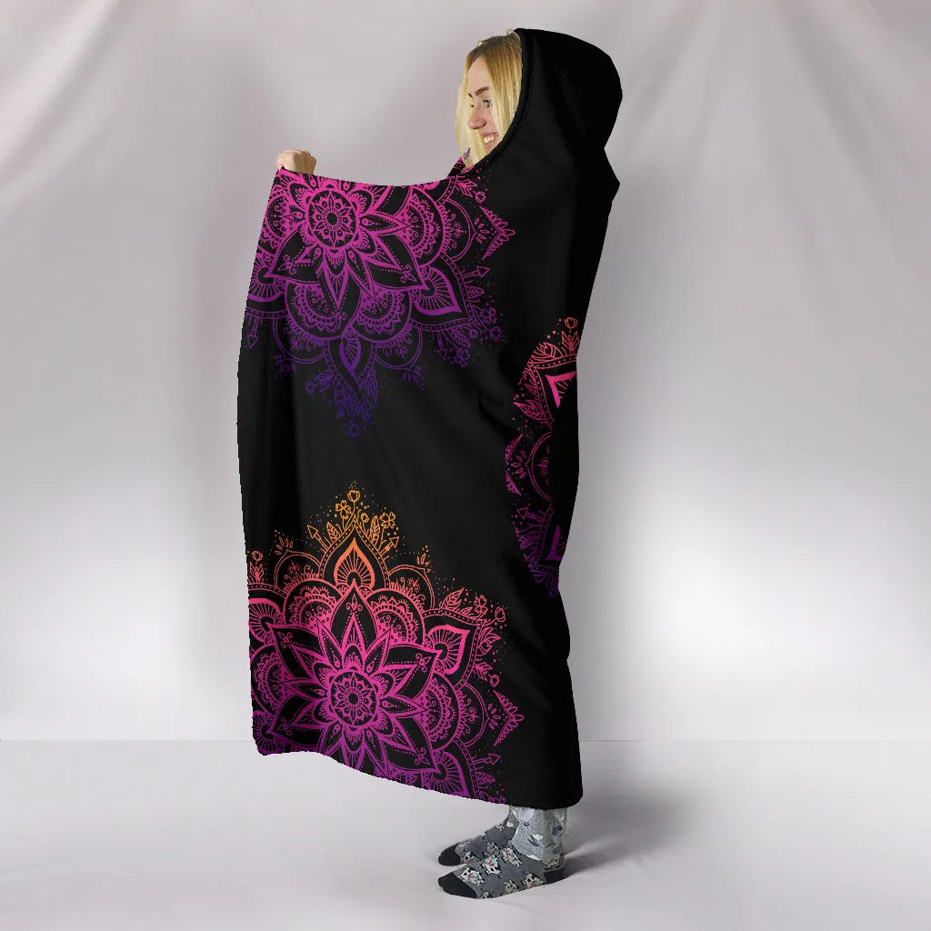 Peace Mandala Hoodie Blanket