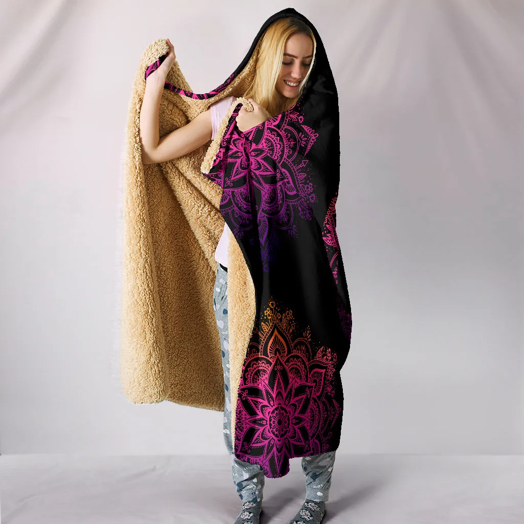 Peace Mandala Hoodie Blanket