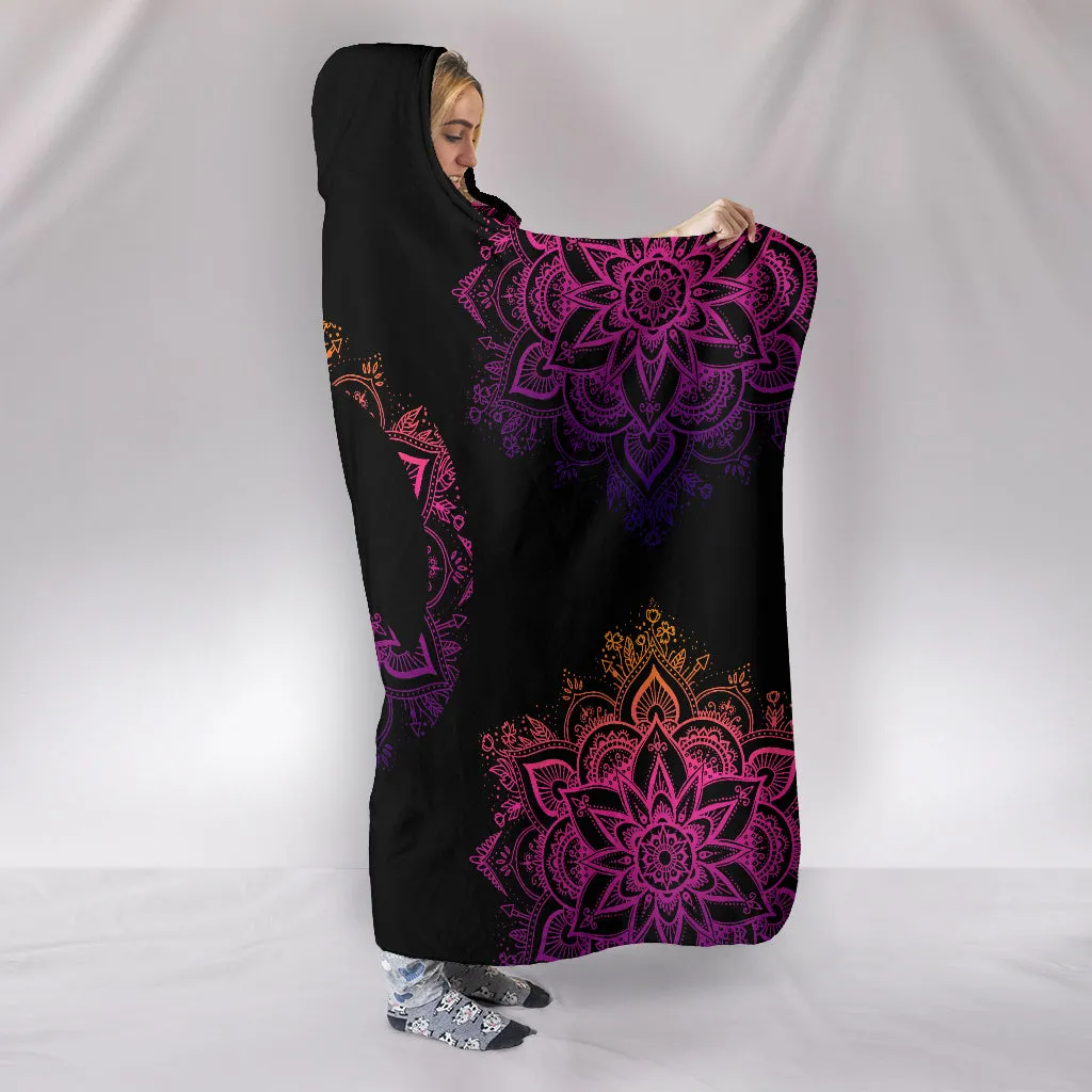 Peace Mandala Hoodie Blanket