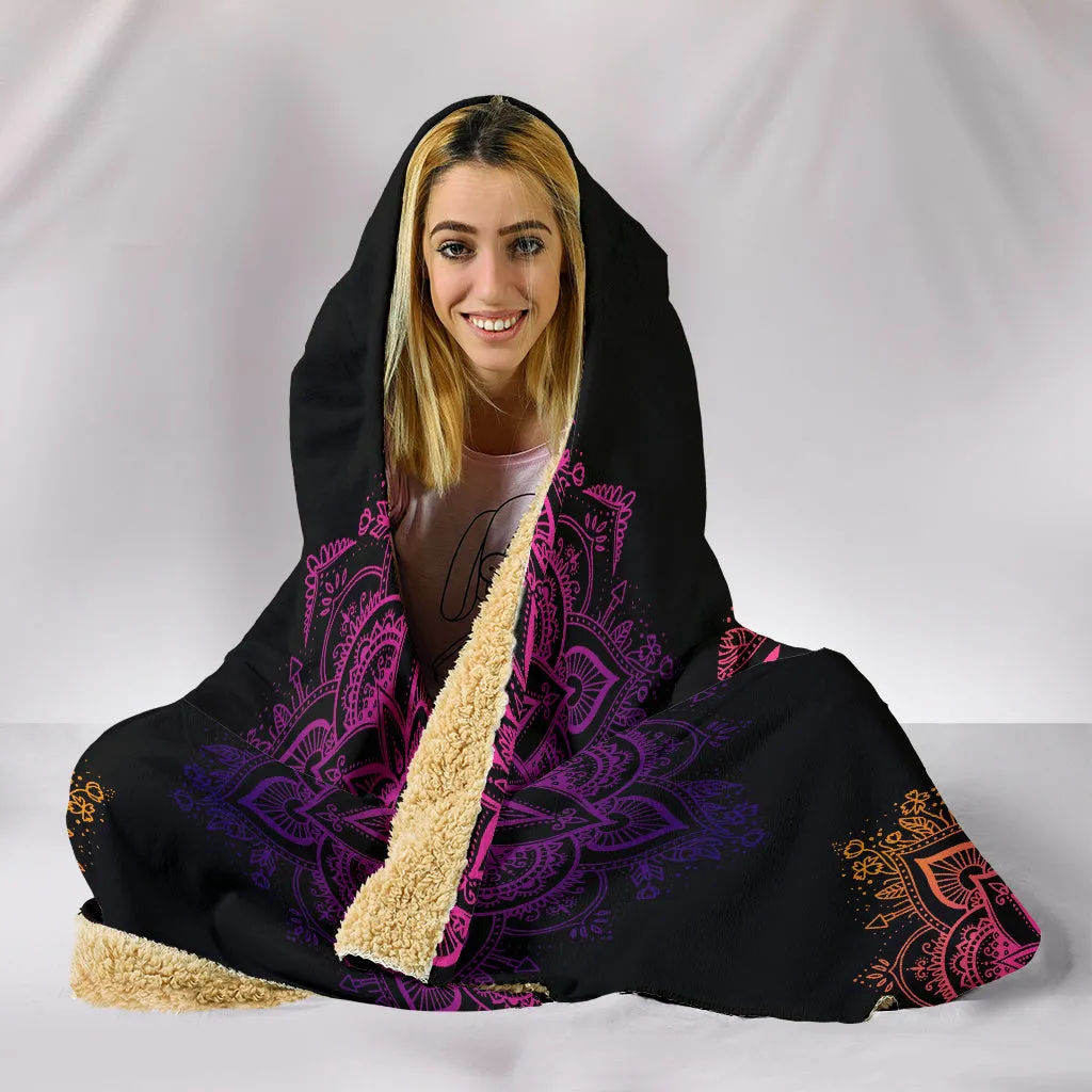 Peace Mandala Hoodie Blanket