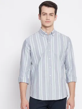 Regimental Stripes Oxford Cotton Shirt