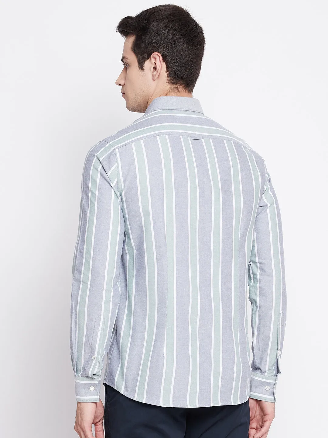 Regimental Stripes Oxford Cotton Shirt