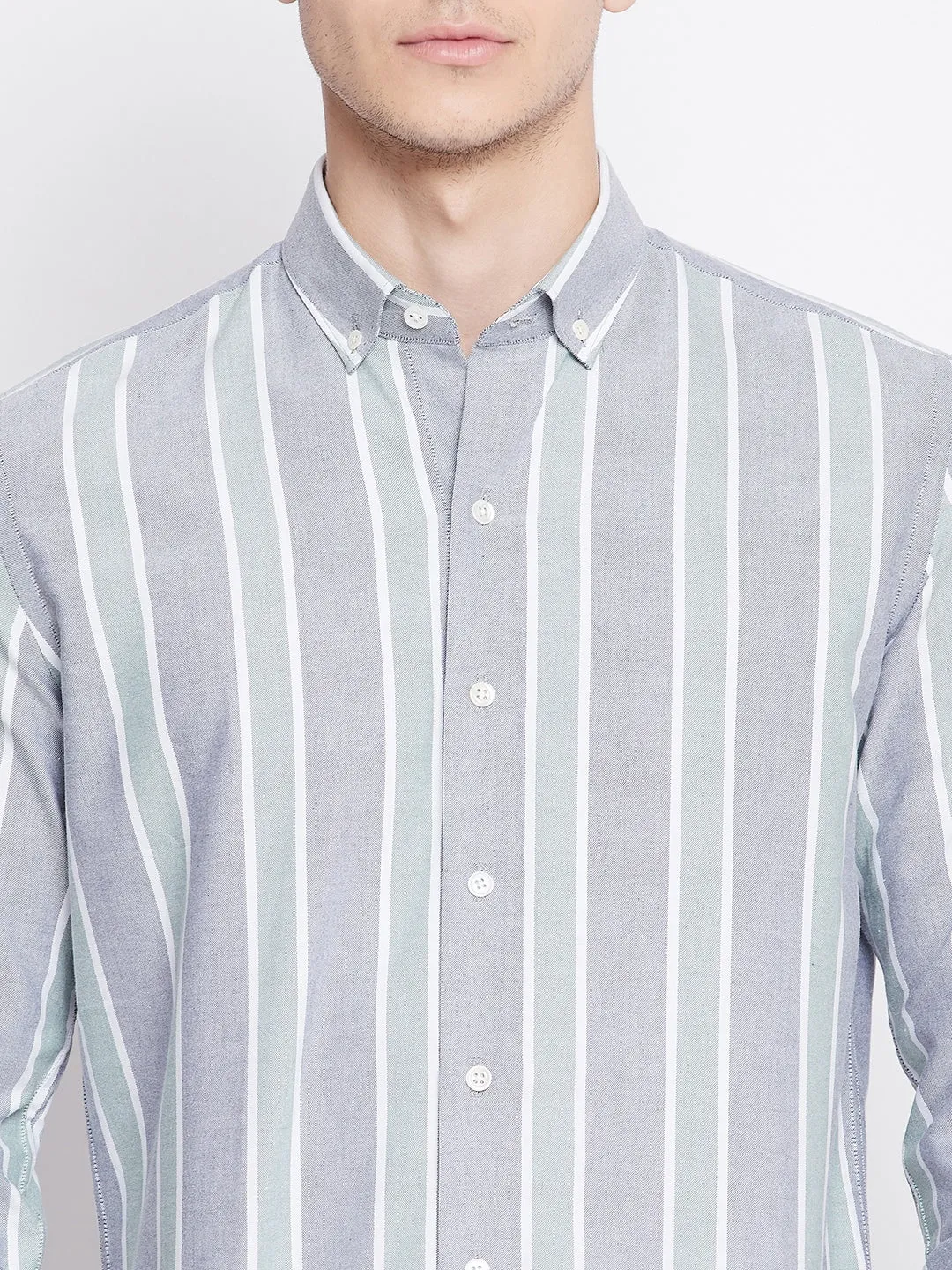 Regimental Stripes Oxford Cotton Shirt