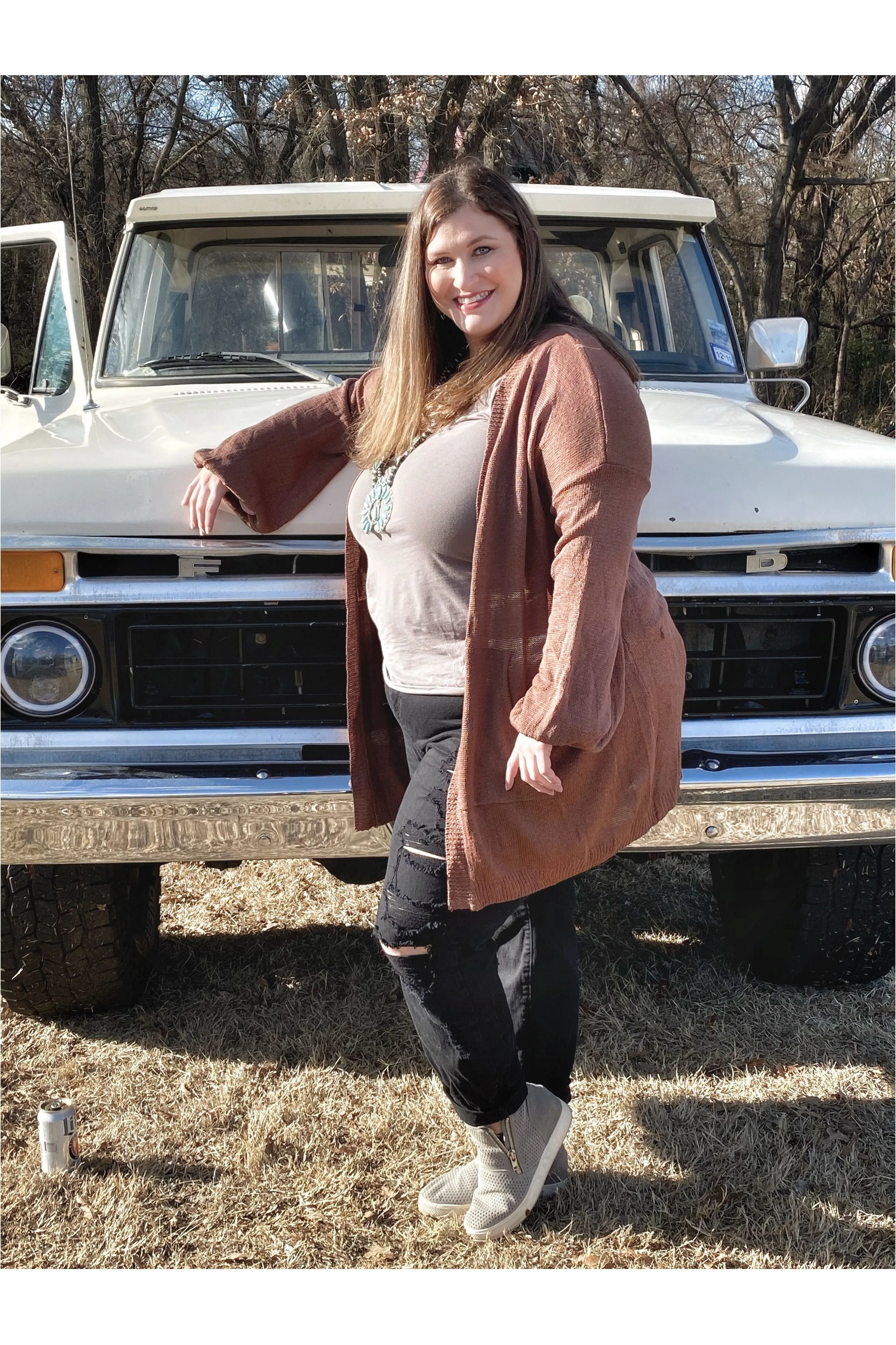 Rust Lightweight Cardigan