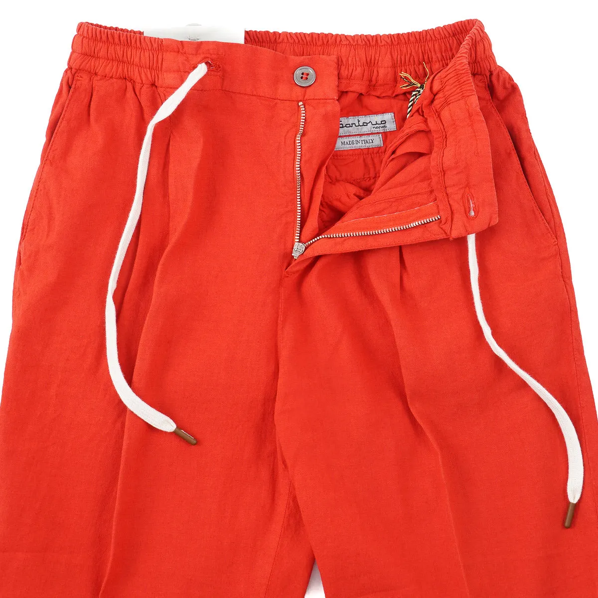 Sartorio Linen Drawstring Jogger Pants