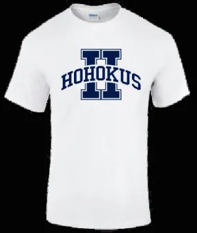 Short Sleeve T-Shirt <br>WHITE with NAVY INK