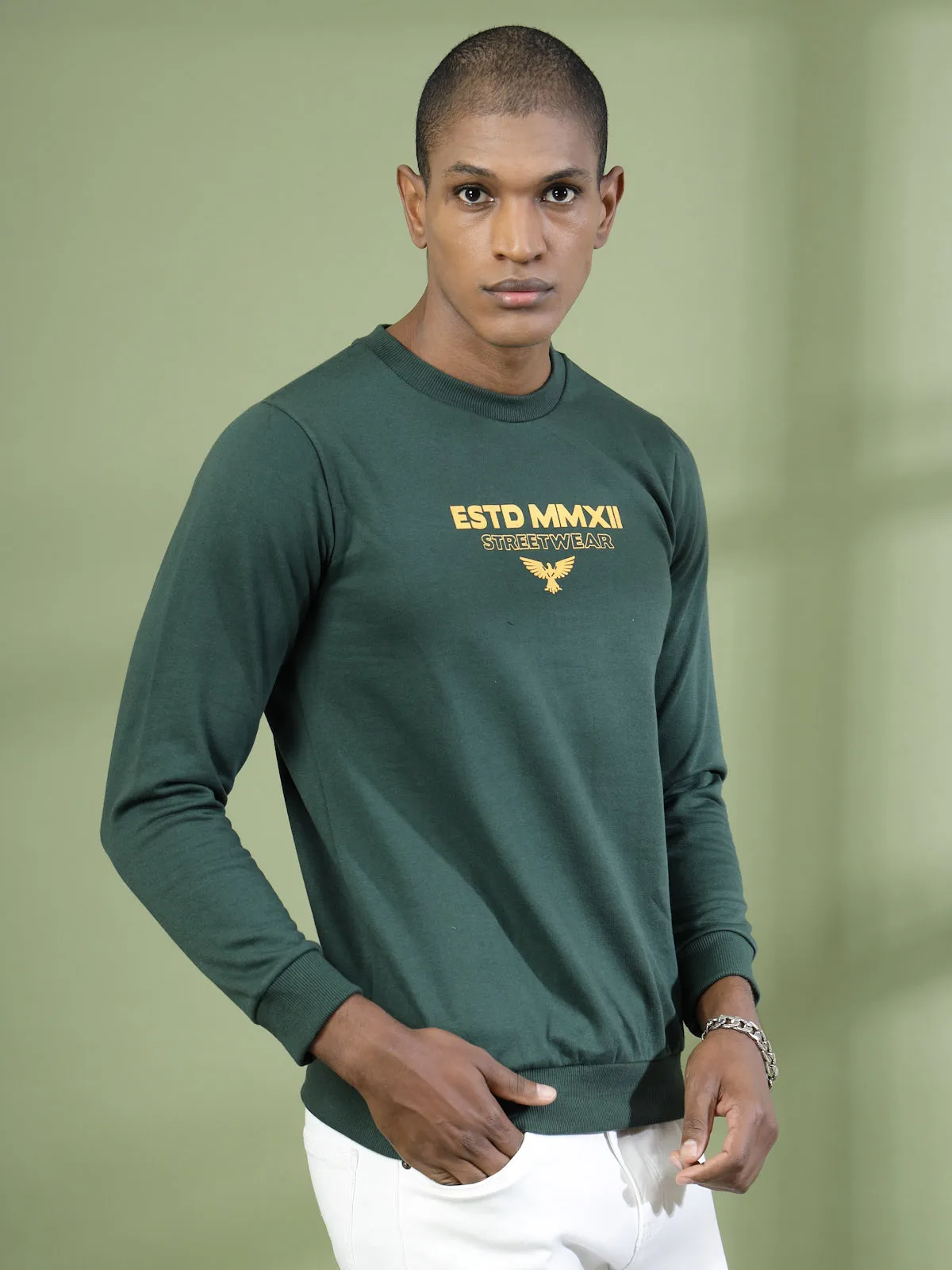 Signature Style Regular Fit Full Sleeve Sweatshirt