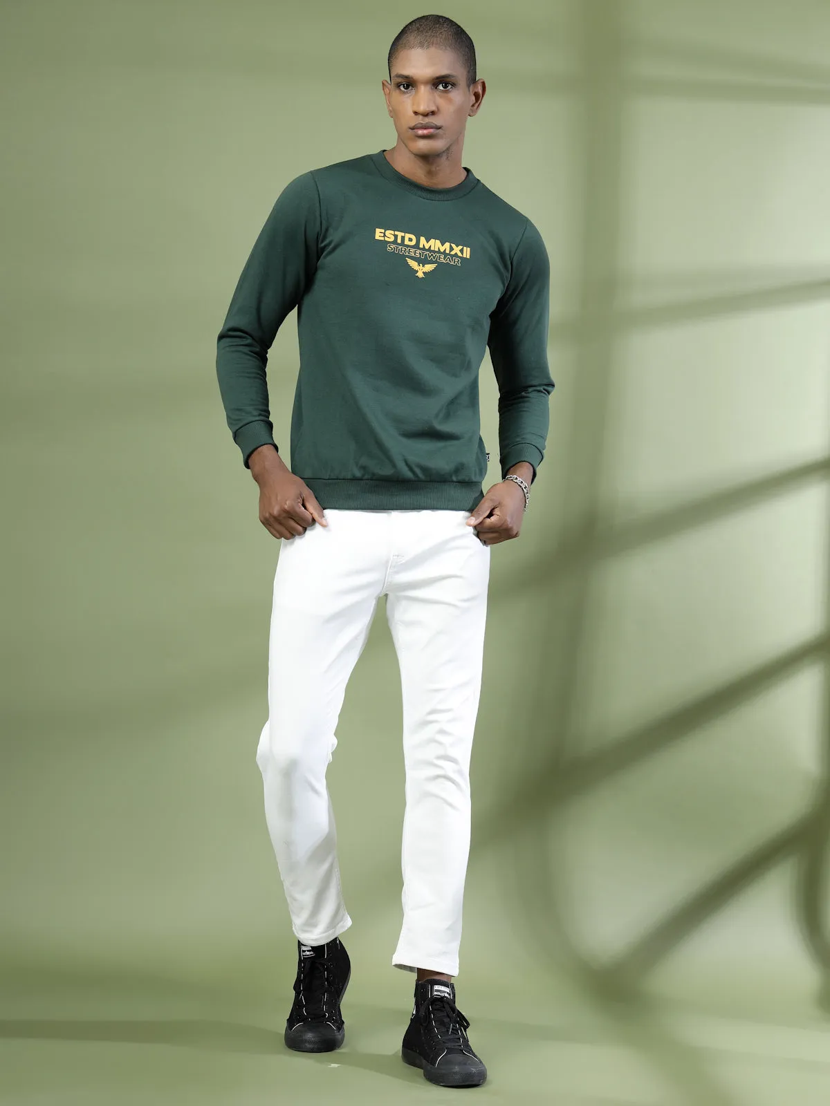 Signature Style Regular Fit Full Sleeve Sweatshirt