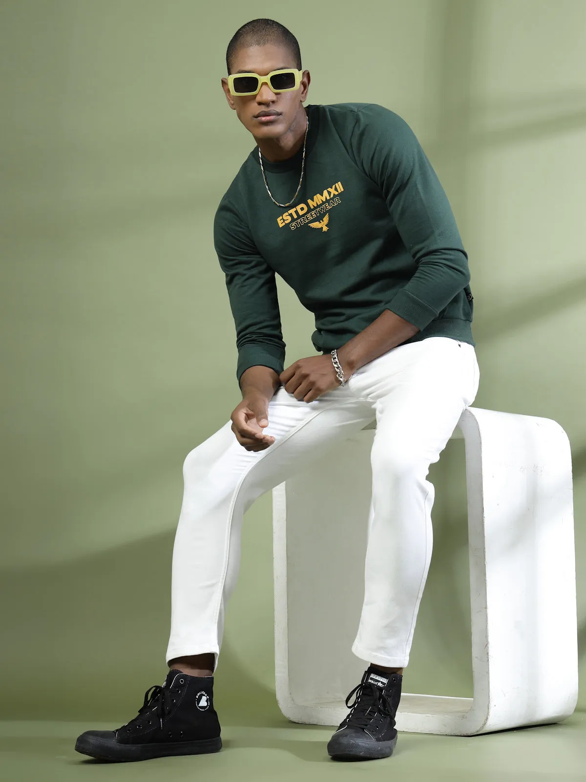 Signature Style Regular Fit Full Sleeve Sweatshirt