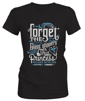 This Princess Wear Scrubs Ladies V-neck Tee