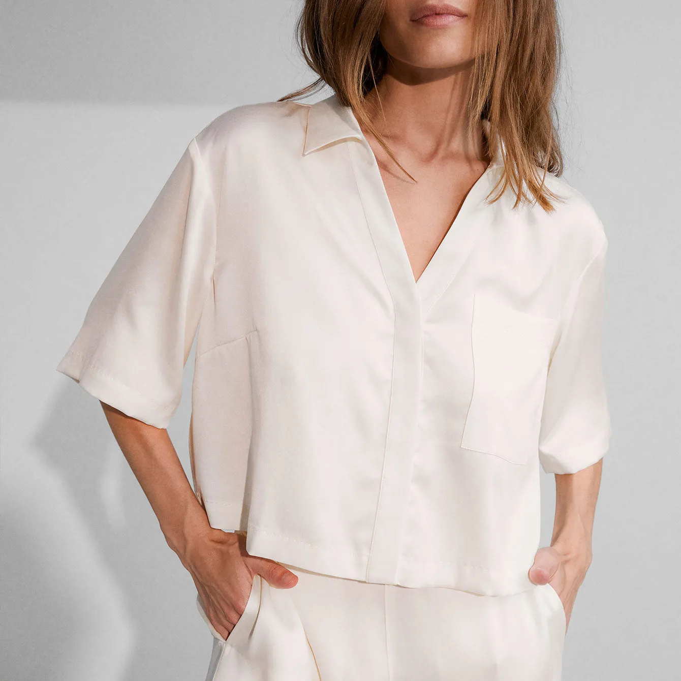 Washable Silk High Rise Pant Set