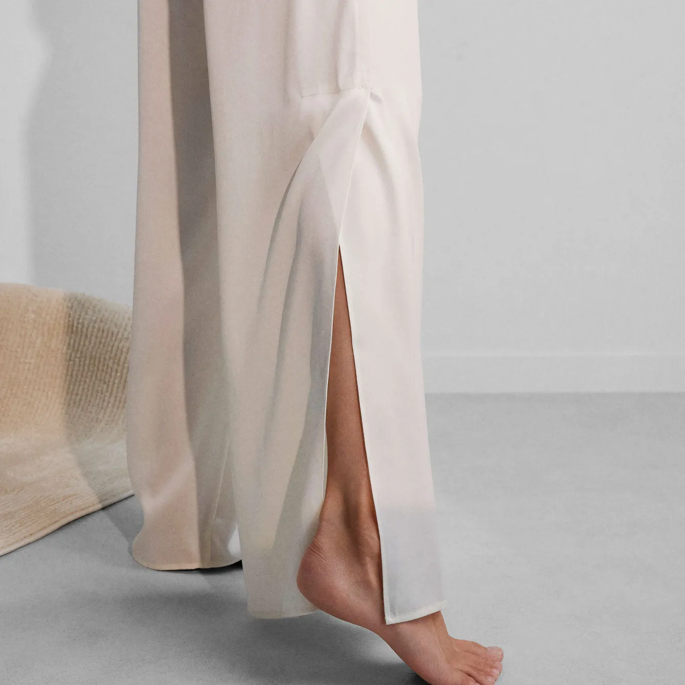 Washable Silk High Rise Pant Set