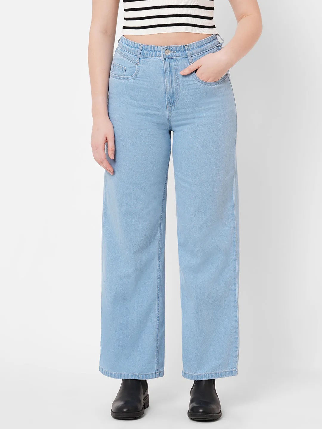 Women High-Rise Wide Leg Jeans