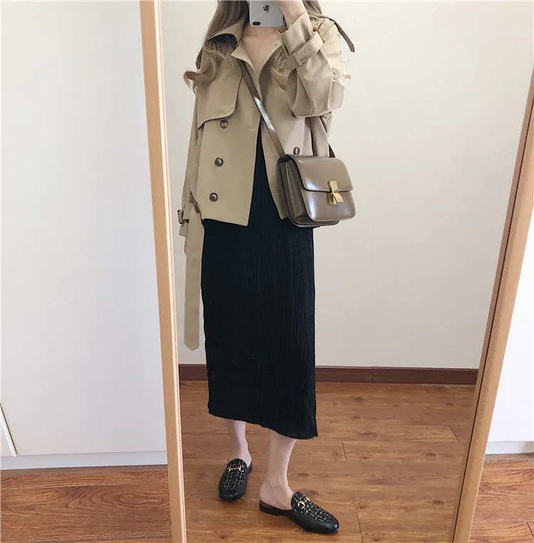 Women's short trench coat